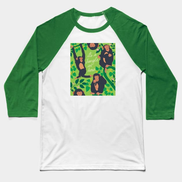 Jungle Life Baseball T-Shirt by Shreyasi